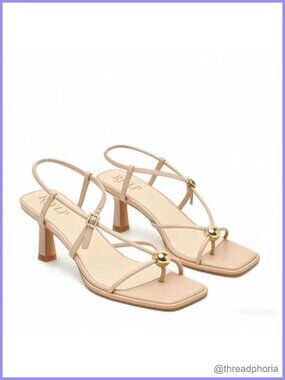 Kitten Heel Sandals Slingback Square Toe Flip Flop Slide Dressy